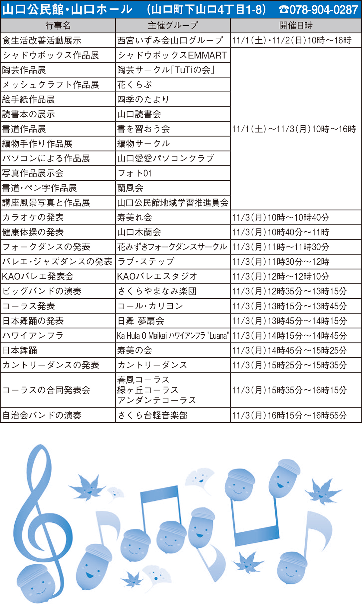 第74回　西宮市民文化祭＜西宮市山口ホール＞