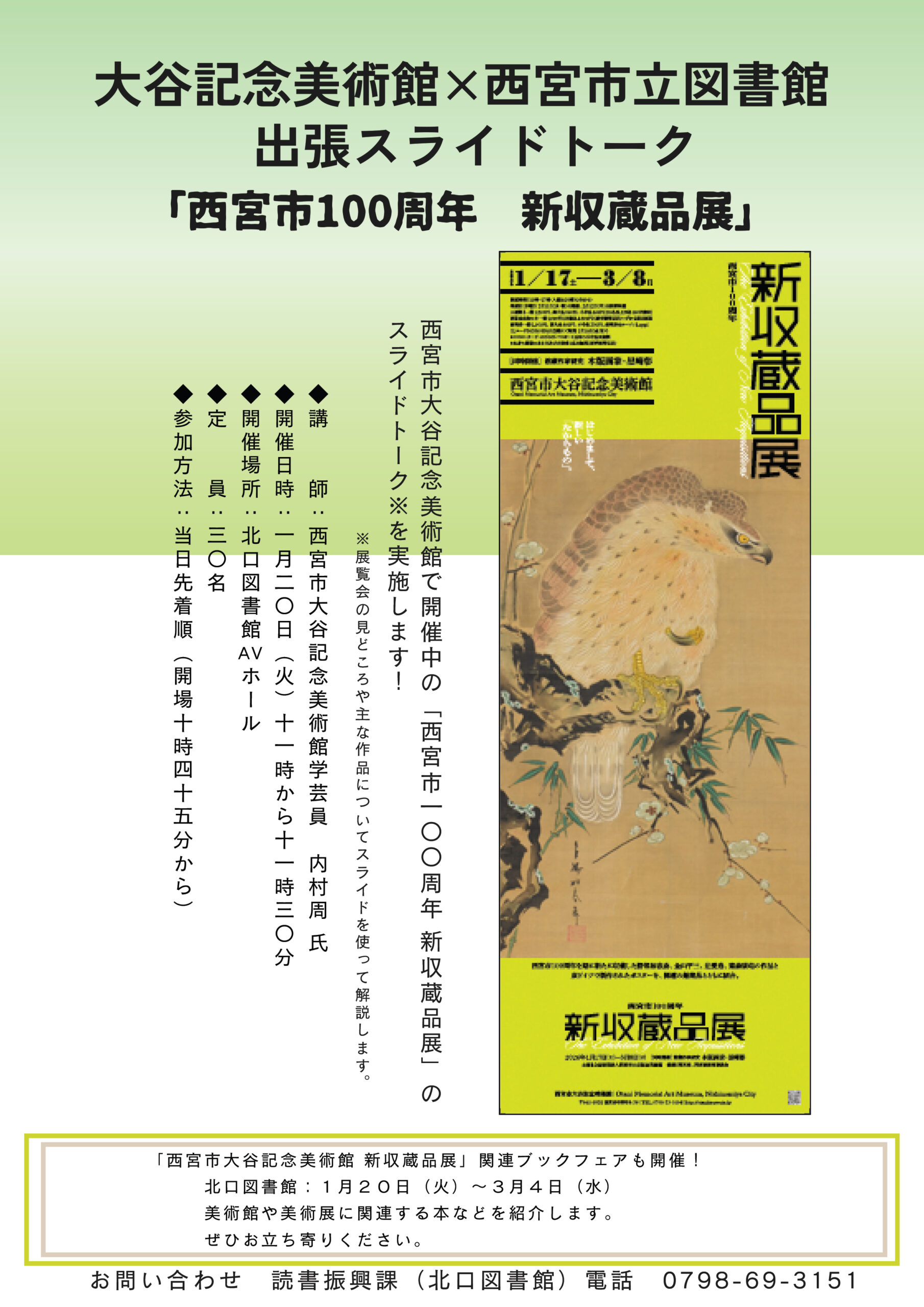 出張スライドトーク「西宮市100周年　新収蔵品展」
